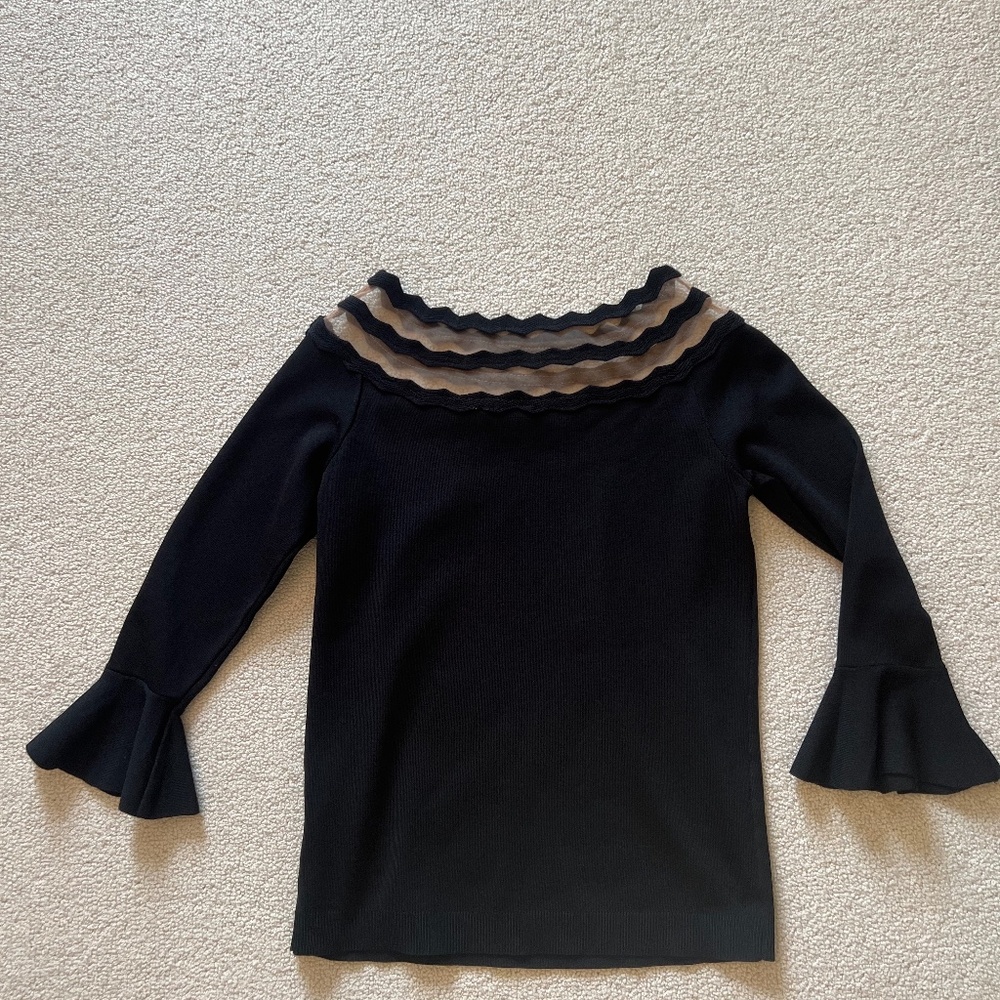 Lucy Paris black knit top